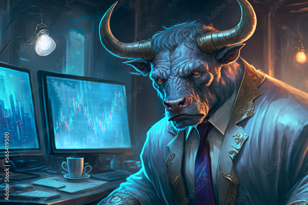 Bullish investor concept Generative ai