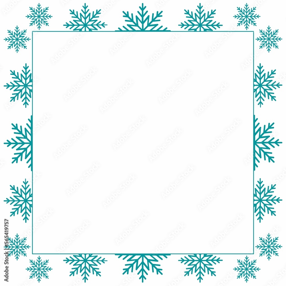 Simple and floral frame and square border Simple and floral frame and square border