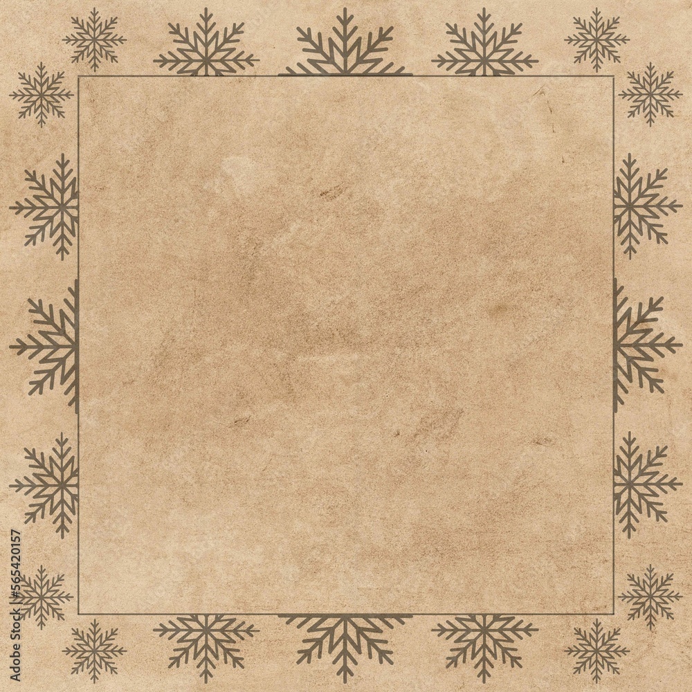 Obraz premium Simple and floral frame and square border