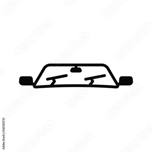 Car wiper icon in trendy outline style design. Vector illustration isolated on white background.