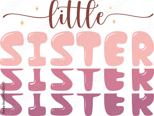 Little Sister retro SVG design.