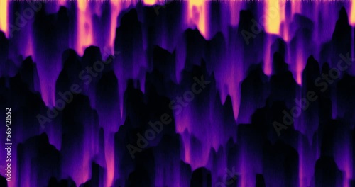 Flames falling down. Abstract fire rain background. Colorful acid motion pattern. Smooth moving waves. Soft melting texture. 4K design animation.