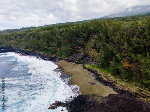 Saint-Philippe  Reunion Island - Tremblet beach. The youngest beach in the world