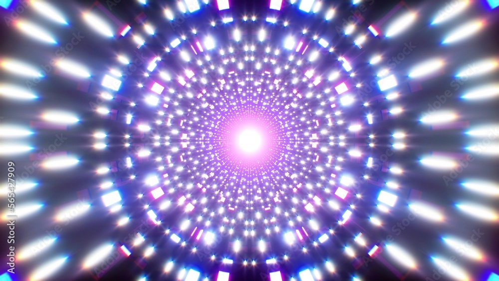 Bright Glittering lights and Neon Color Square Dots Bright Glittering lights and Neon Color Square Dots