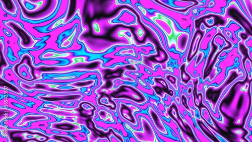 Psychedelic neon color distorted background