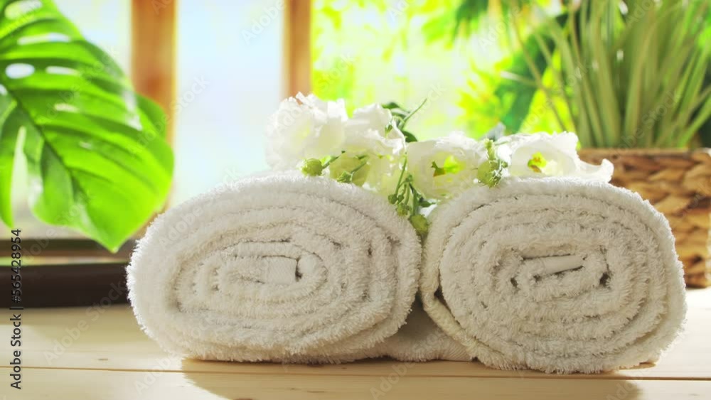 Spa background. Candles, flowers, massaging stones and herbal balls. Massage, oriental therapy, wellbeing and meditation concept. Spa background. Candles, flowers, massaging stones and herbal balls. Massage, oriental therapy, wellbeing and meditation concept.