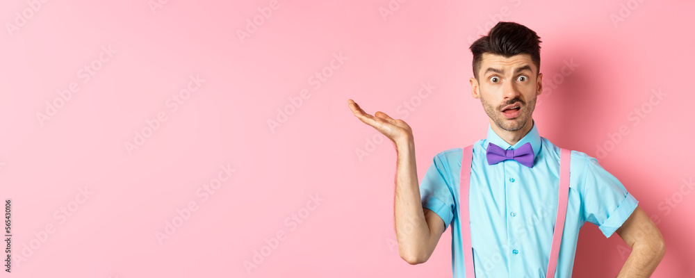 Confused guy cant understand what happening, looking with wtf face ...