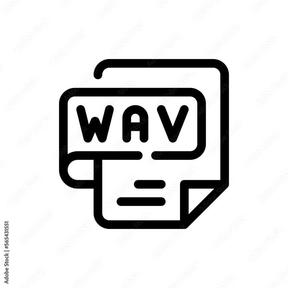 wav file line icon wav file line icon