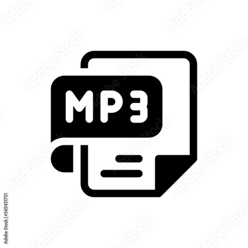 mp3 file glyph icon