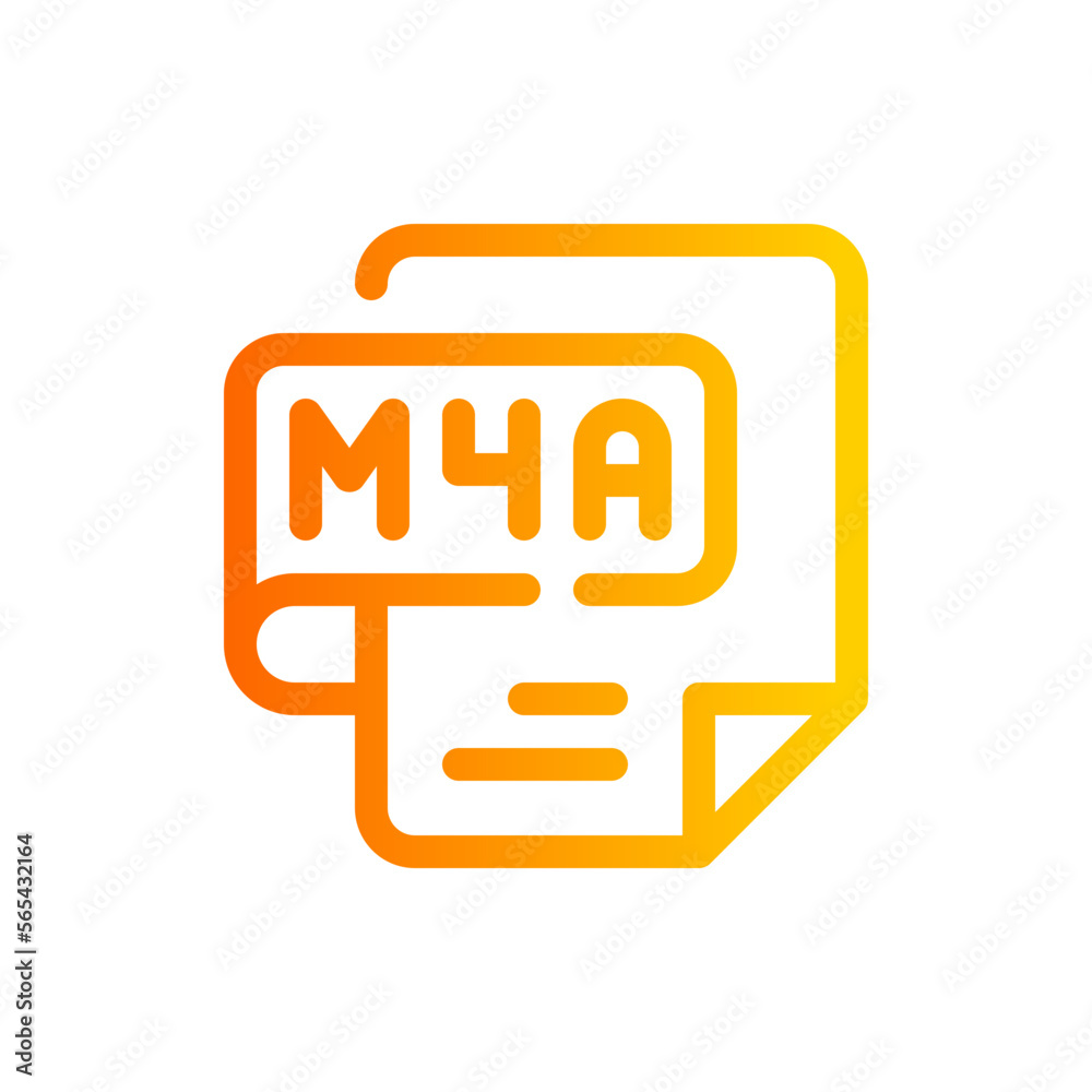 m4a file gradient icon m4a file gradient icon