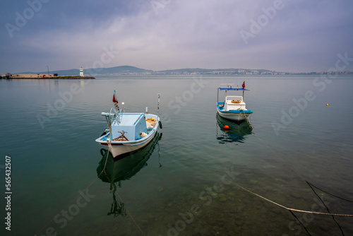 Fototapeta Naklejka Na Ścianę i Meble -  Ayvalik Town castline view in Turkey
