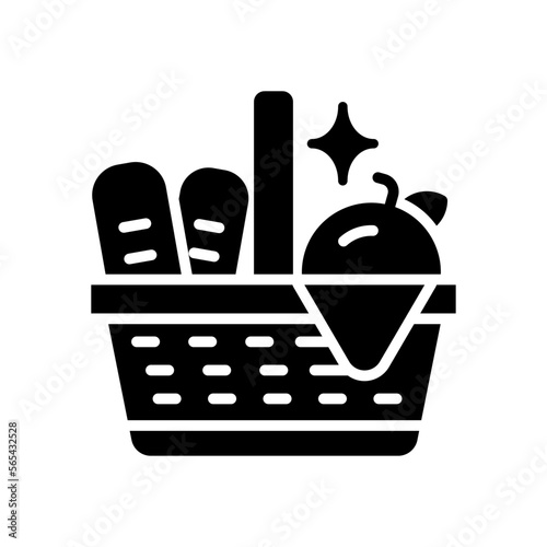 picnic basket icon for your website, mobile, presentation, and logo design.
