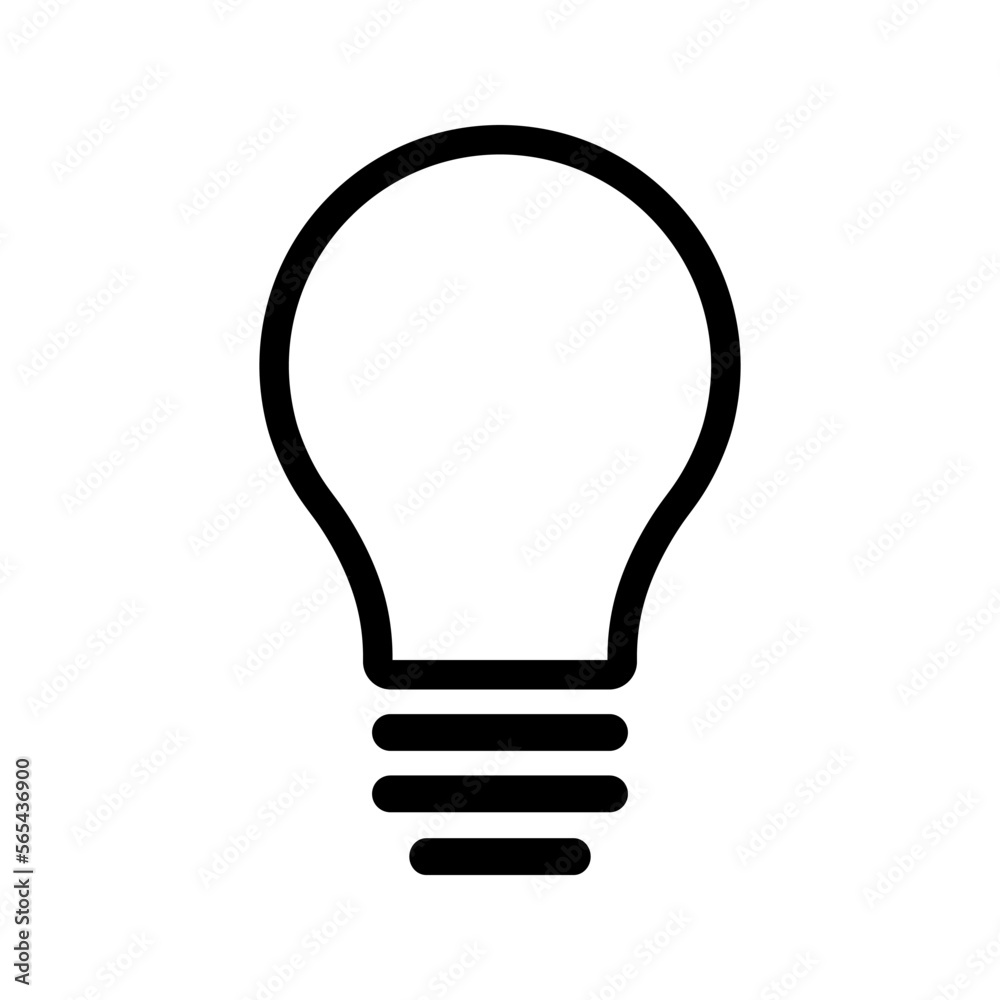Light bulb or idea and inspiration simple icon Electric light energy concept Light bulb or idea and inspiration simple icon Electric light energy concept