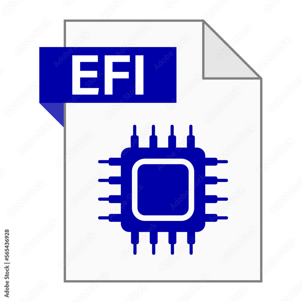 Modern flat design of EFI file icon for web Modern flat design of EFI file icon for web