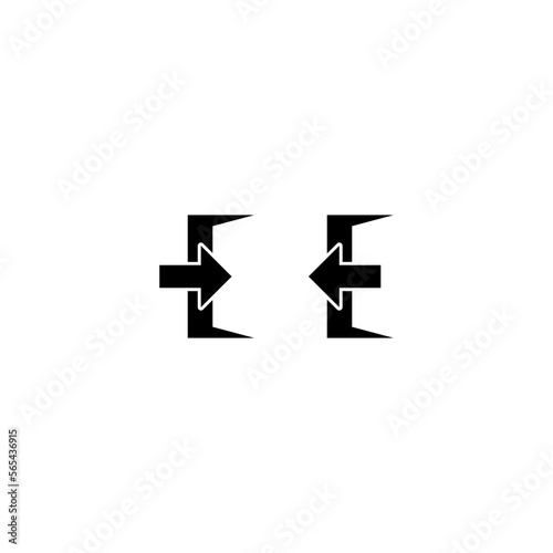 Free Download Exit and enter door with arrow symbol isolated on white background - GFXLoad