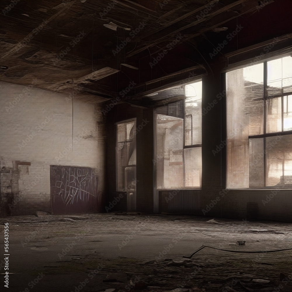 Inside an abandoned warehouse, where the darkness is all-encompassing