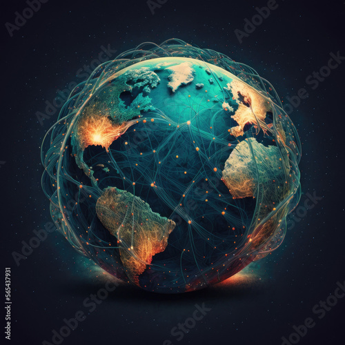 The global internet connectivity and data streams