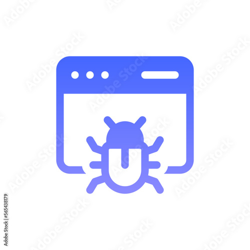 malware flat gradient icon