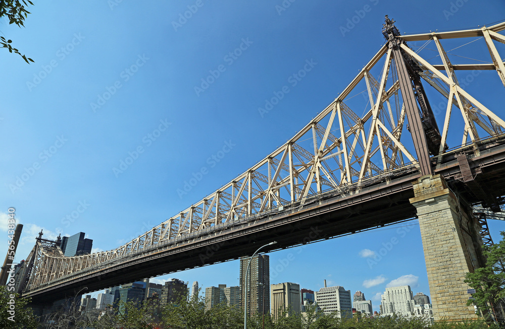 Obraz premium The pylon of Queensboro Bridge - Roosevelt Island, New York City