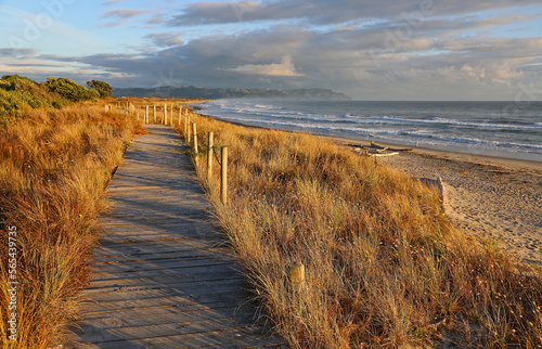 Boardwalk on Waihi Beach - New Zealand