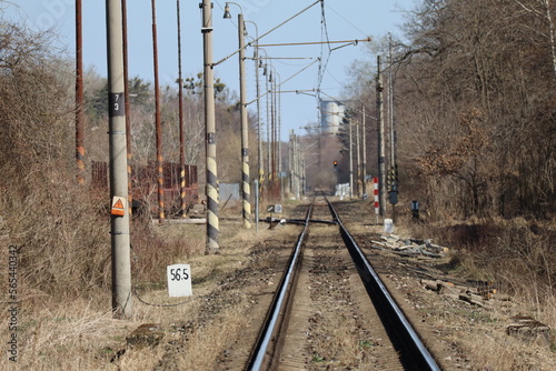 Railway line in Zahorie, Slovakia