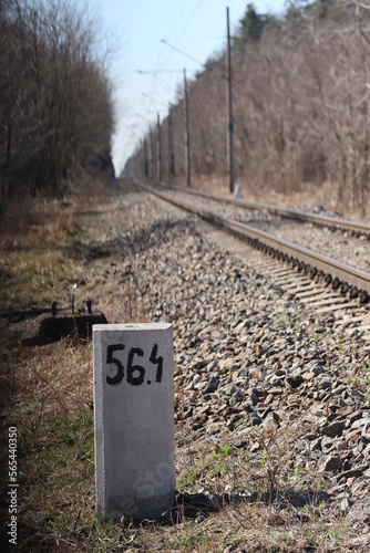 Railway line in Zahorie, Slovakia