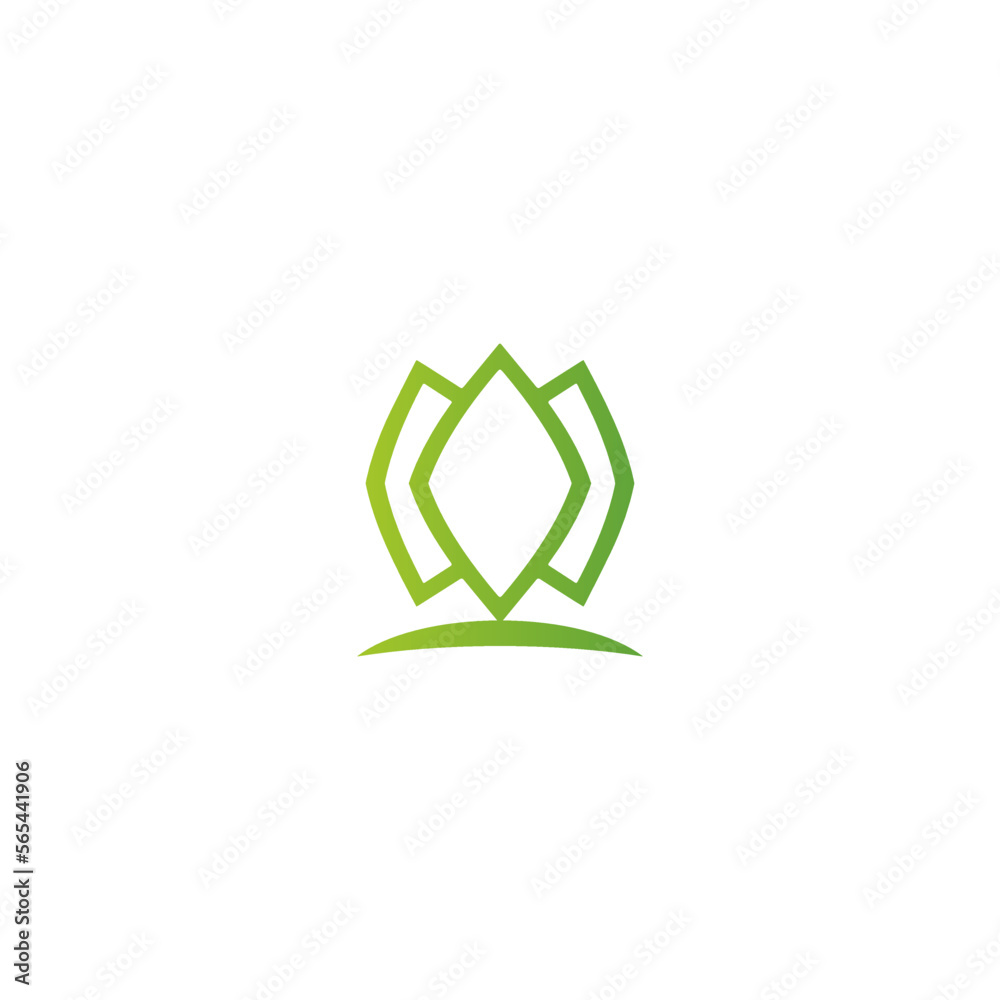green flying stones, catchy vector logo green flying stones, catchy vector logo