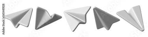 Set of folded paper planes