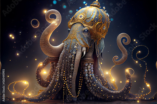 Tela Highly Jeweled Octopus