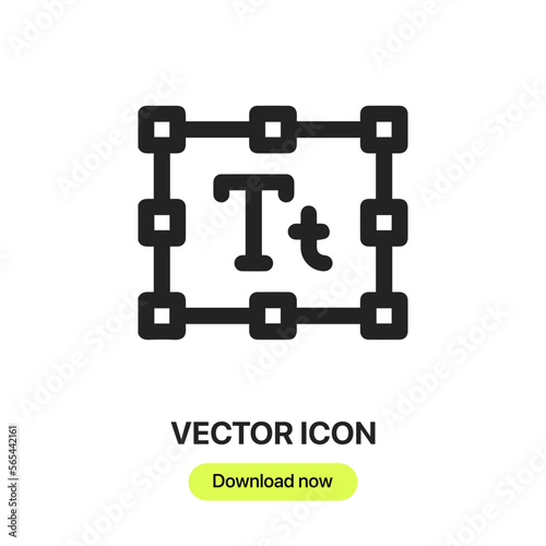 typography icon vector. Linear style sign for mobile concept and web design. typography symbol illustration. Pixel vector graphics - Vector.