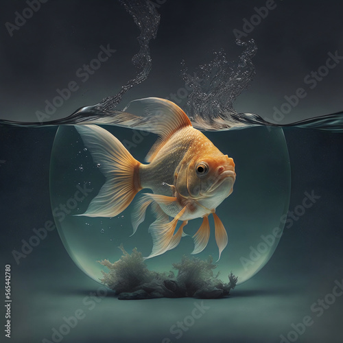 Goldfish in Bubble, Running Out of Water