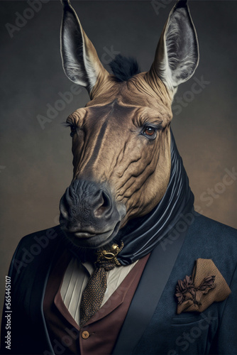 Tablou canvas donkey portrait