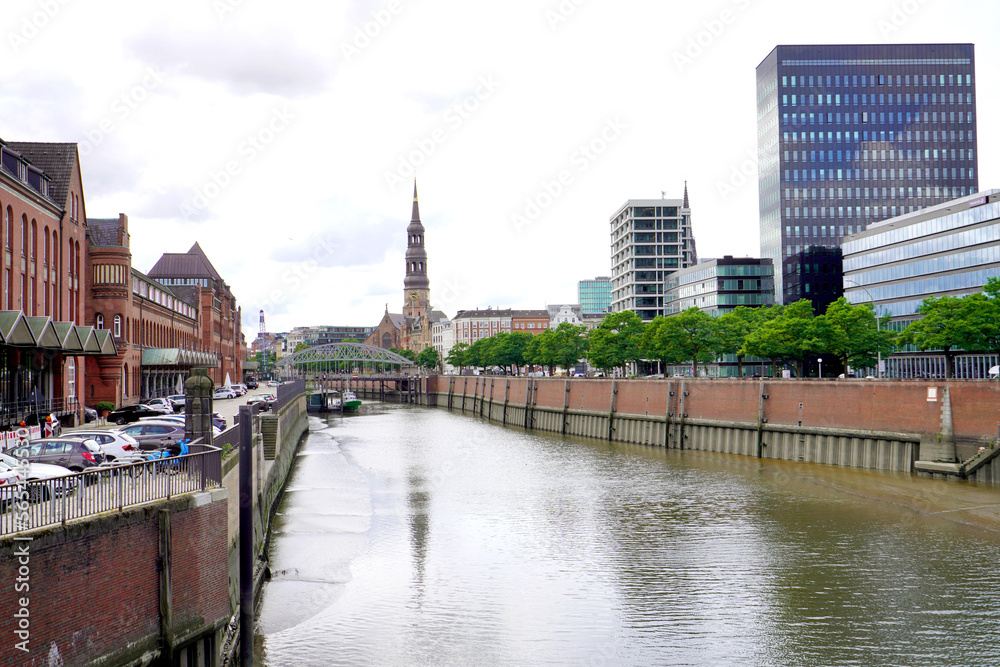 Obraz premium Hamburg cityscape in Germany, North Europe