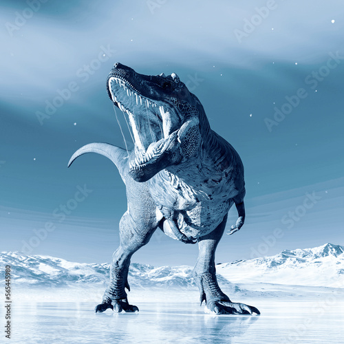 tyrannosaurus rex is on ice age