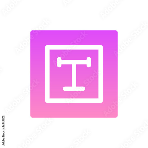 text edit flat gradient icon