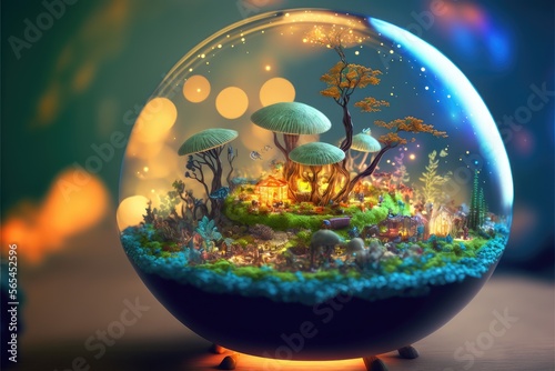 micro world in a glass dome photo