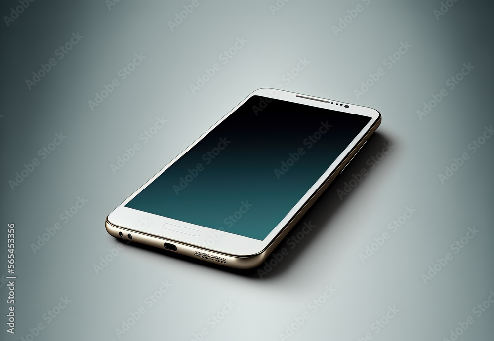 smartphone theme on clean background created with Generative AI technology smartphone theme on clean background created with Generative AI technology