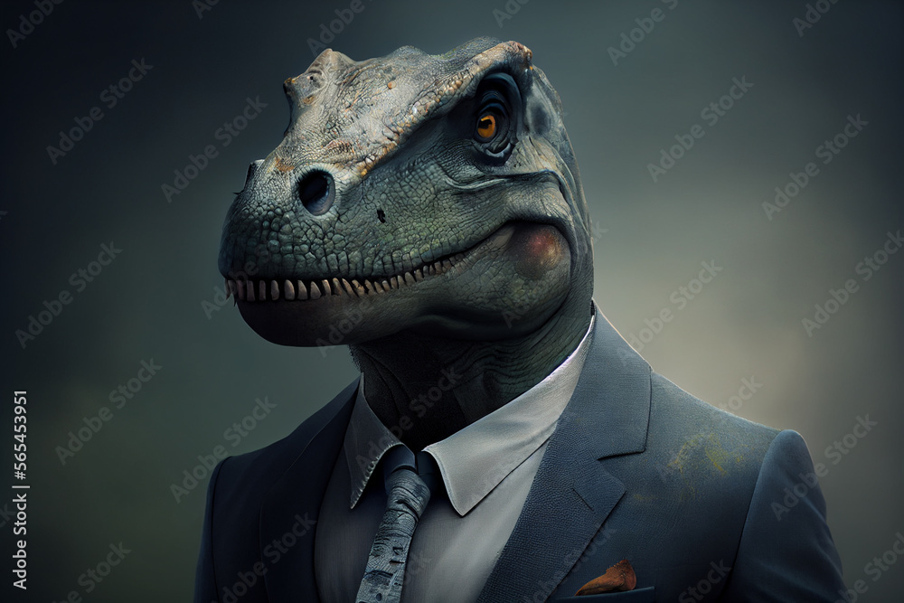 Animal in business Suit - Dinosaur Animal in business Suit - Dinosaur