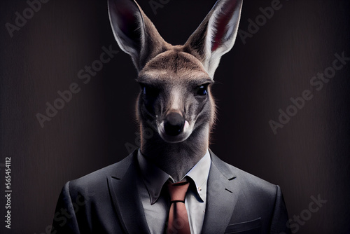 Animal in business Suit - Kangaroo © Kurosch