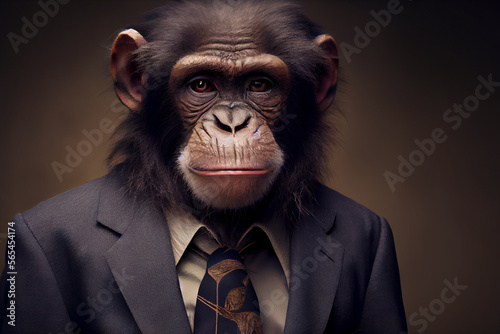 Animal in business Suit - Monkey © Kurosch