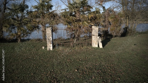 old portal behind the river