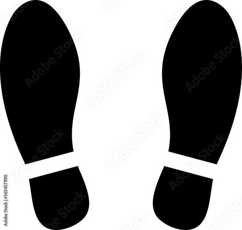 A Pair of Shoeprints or Footprints Icon. Vector Image.