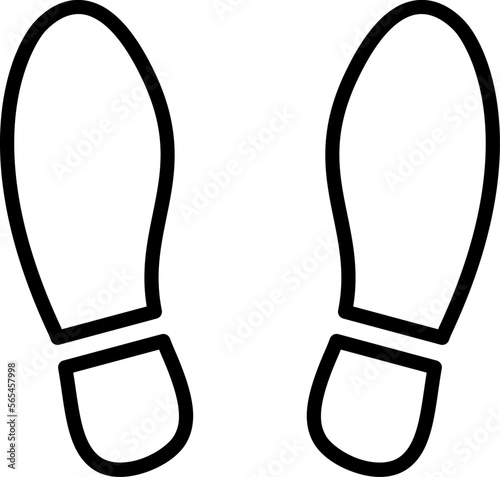 A Pair of Shoeprints or Footprints Icon. Vector Image.