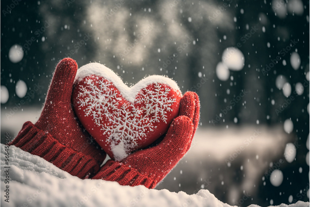 Fototapeta premium Heart Shaped Valentine's background Images. Love concept for Valentine's Day Holiday