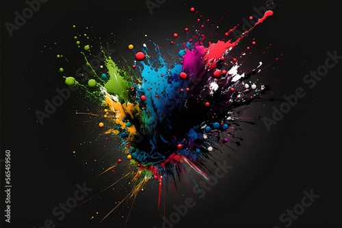 Digital Art Paint Splatter