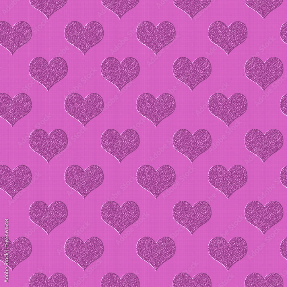 Valentine's day hearts on a pink background
