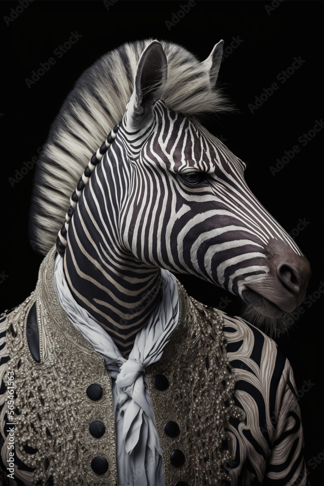 Naklejka premium zebra portrait