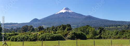 Panoramic landcape. Volcano Osorno, Region Los Lagos Chile