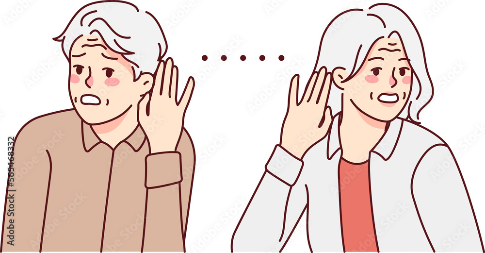 Unhealthy old people suffer from hearing problems Unhealthy old people suffer from hearing problems