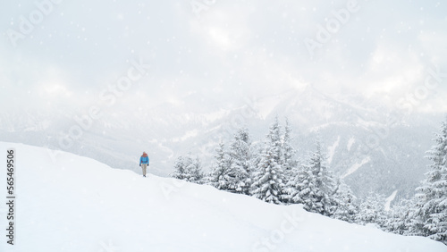 Winterlandschaft in den Ammergauer Alpen, Bayern, Deutschland